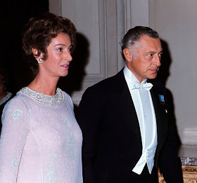 Marella and Gianni Agnelli arriving at a function in 1966
