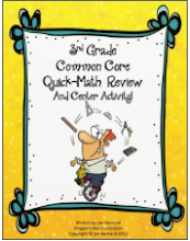 3rd Grade Common Core QUick Math Review and Center Activity