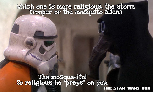 Star Wars Joke Storm Trooper and Mosquito Alien