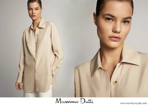 Queen Maxima wore Massimo Dutti Shirt