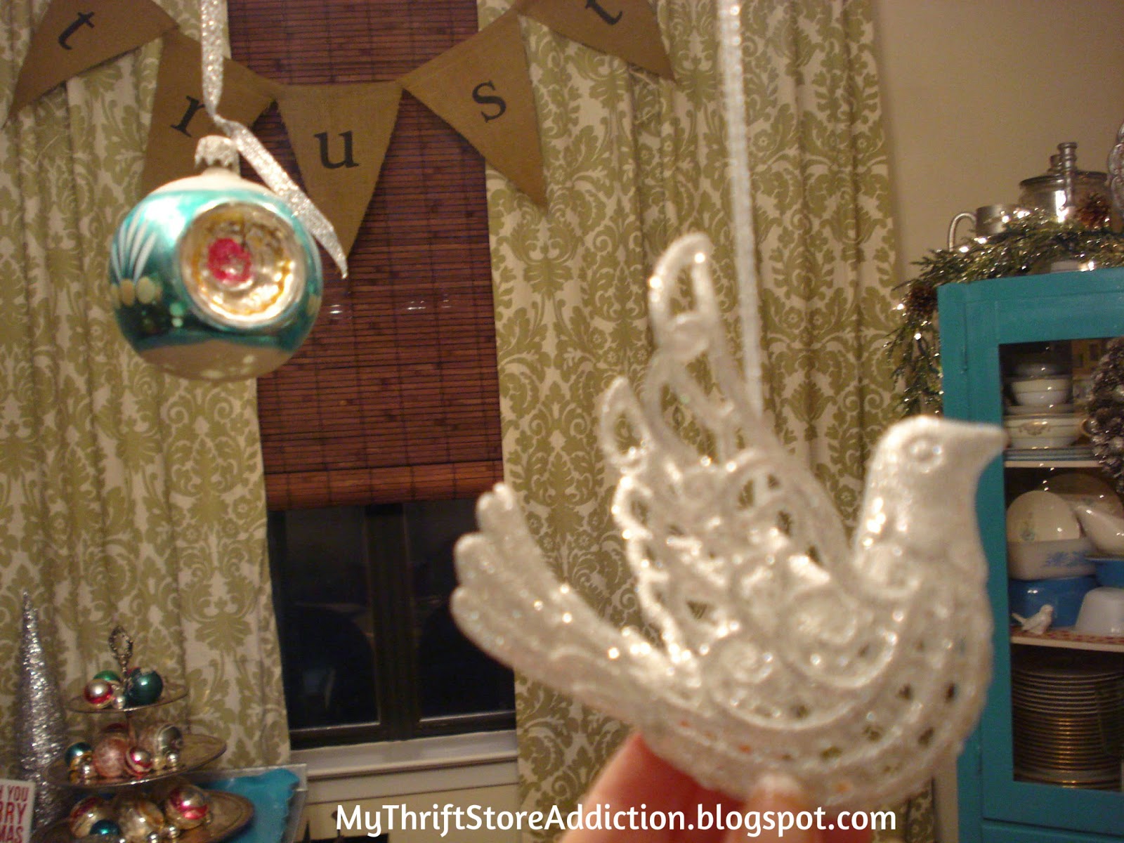 DIY ornament chandelier 