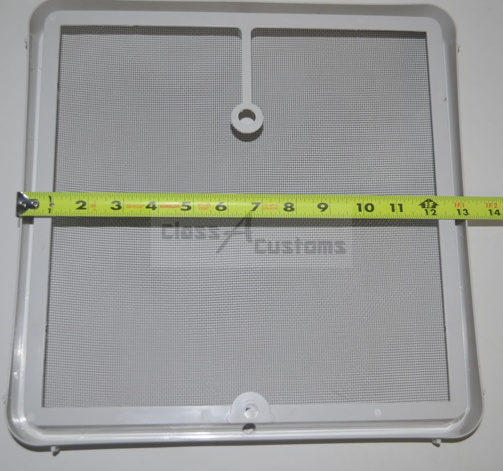 Class A Customs 14" RV Roof Vent Replacement Screen Frame White