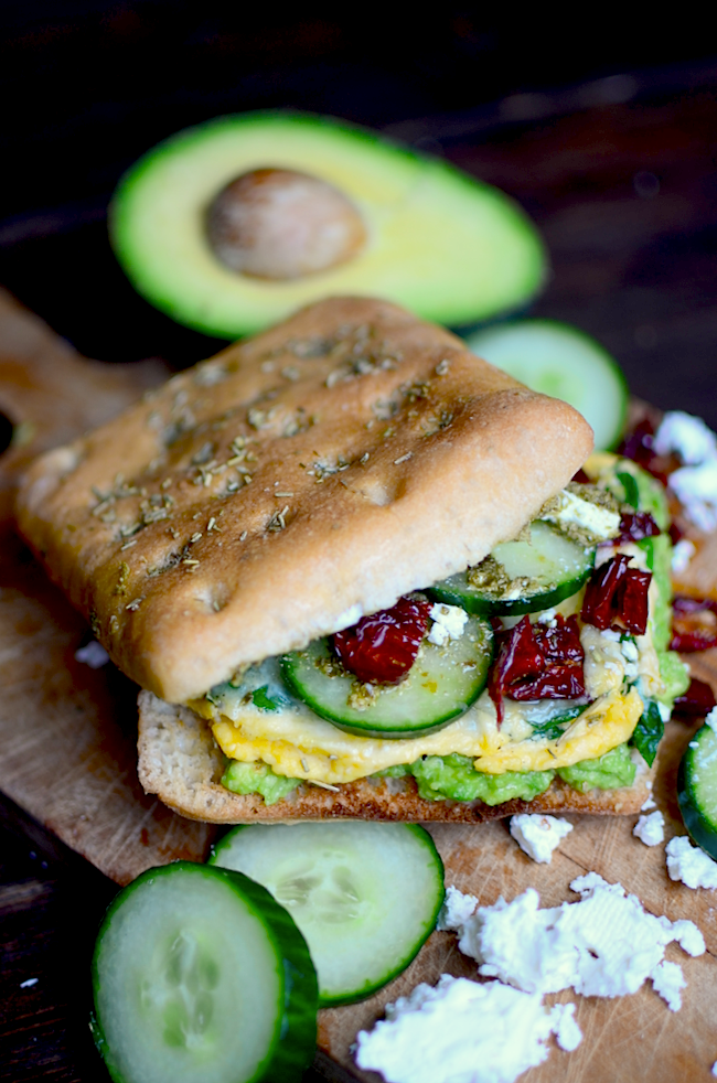 Yammie's Noshery: Mediterranean Breakfast Sandwich