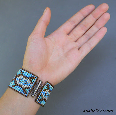 Украшения от Anabel - бисерный браслет с орнаментом