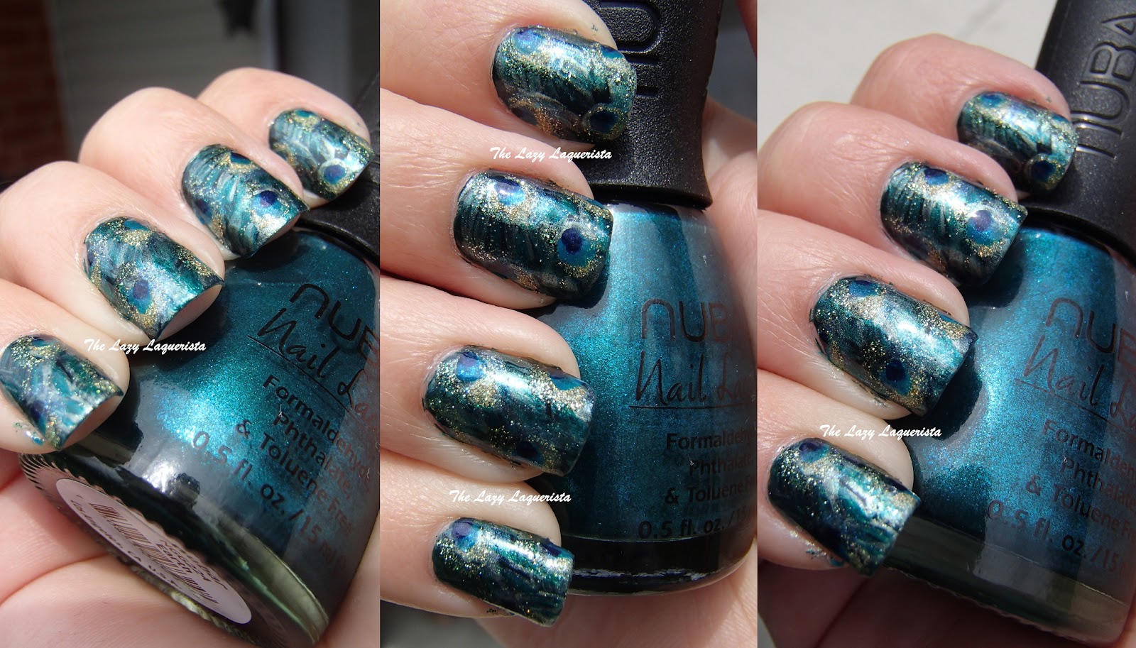 Peacock Feather Nail Polish