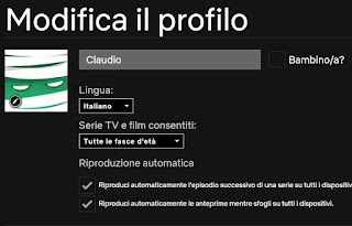 disattiva l'anteprima Netflix disattivare riproduzione automatica