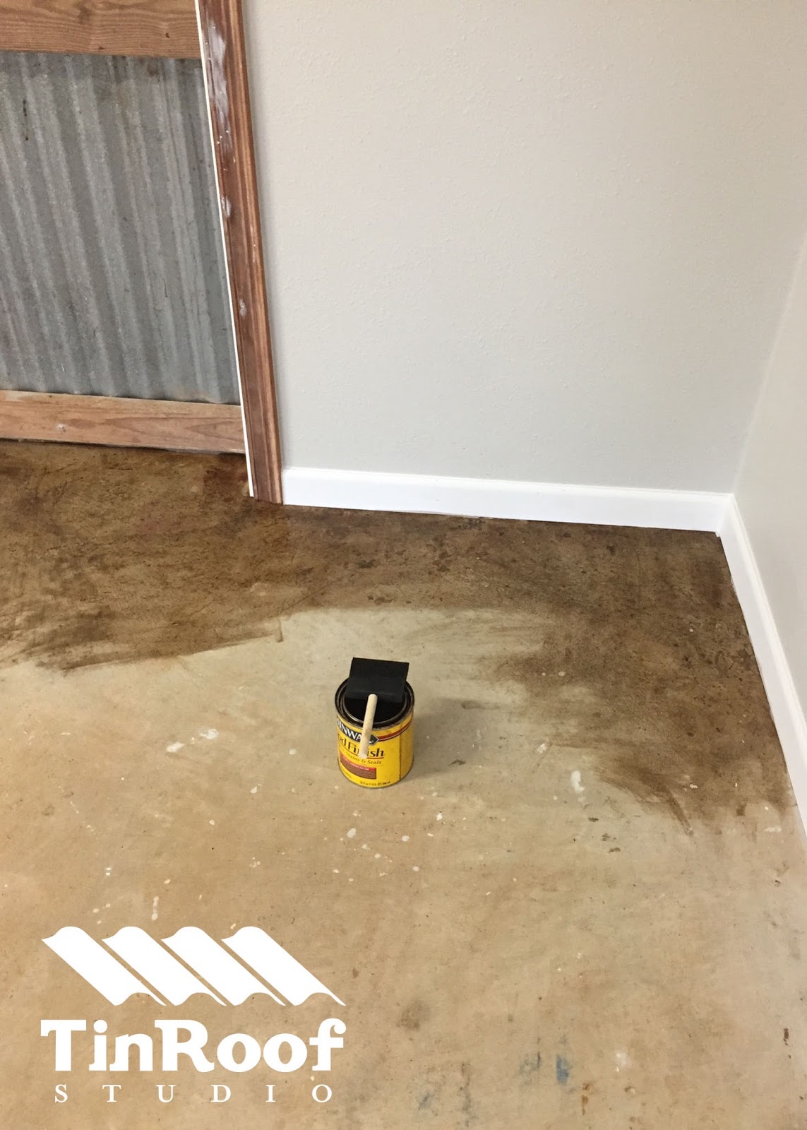 The B Farm How I Stained My Concrete Floors How I Stained My Concrete Floors, How To Get Wood Stain Out Of Concrete Patio