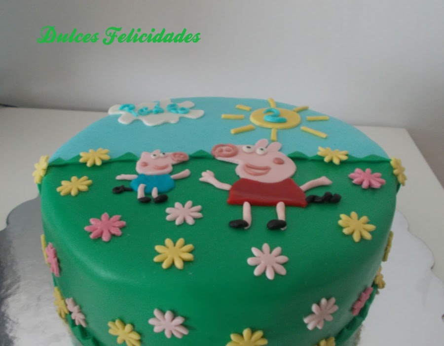 Tarta fondant Peppa Pig sencilla