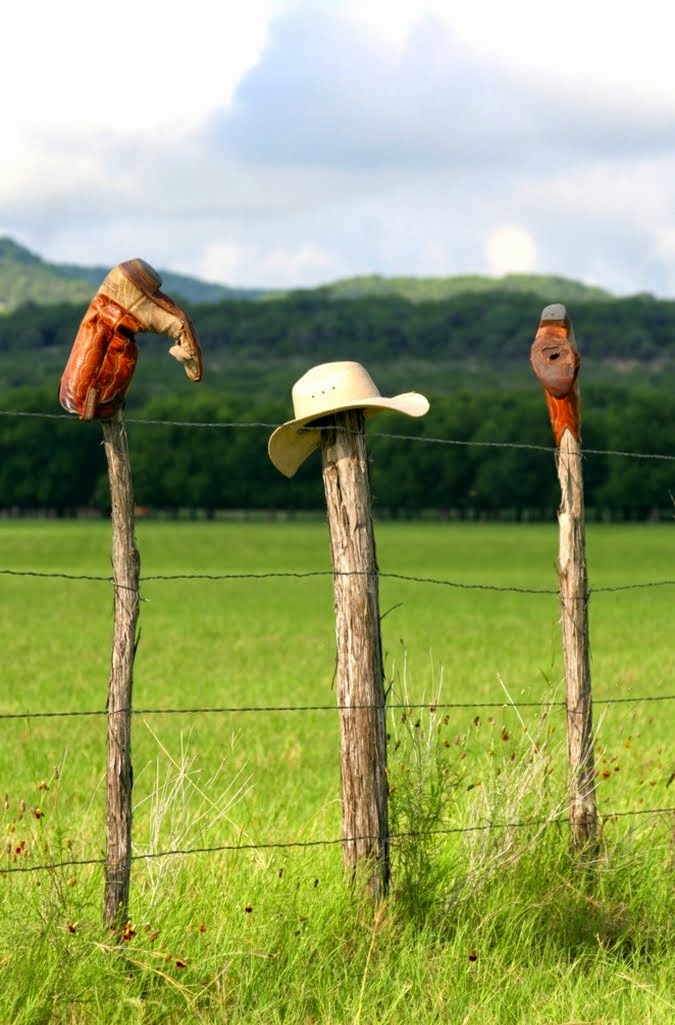 O cowboy no banho.