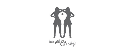 Two Girls & A Key Logo style
