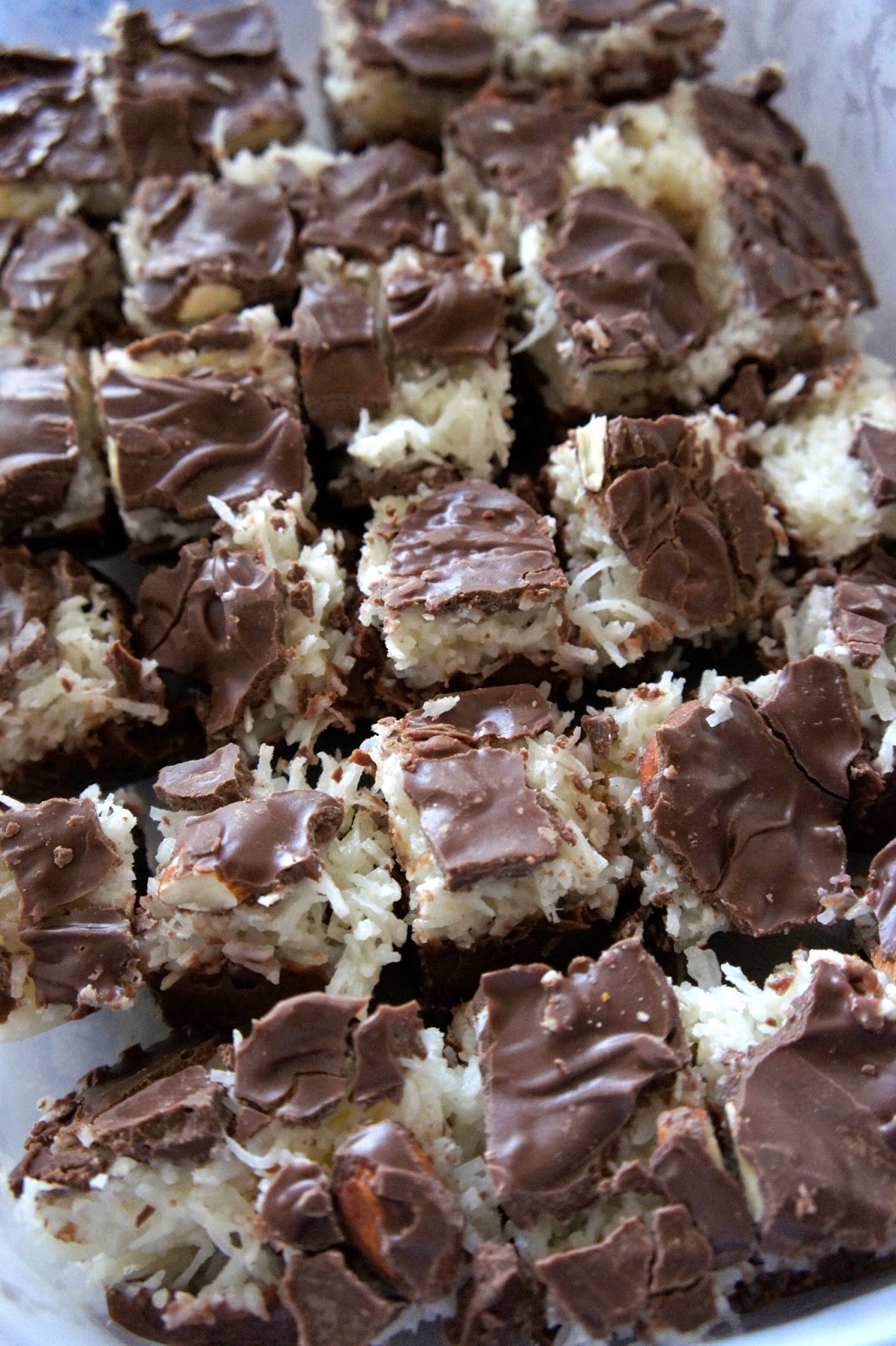 Savory Sweet and Satisfying Almond Joy Fudge