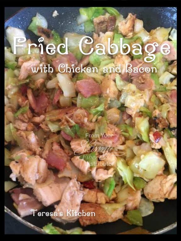 Move it and lose it. FRIED CABBAGE WITH CHICKEN AND BACON