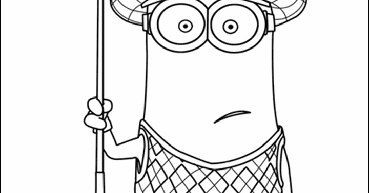 Ausmalbilder zum Ausdrucken: Ausmalbilder Minion Kevin zum Ausdrucken