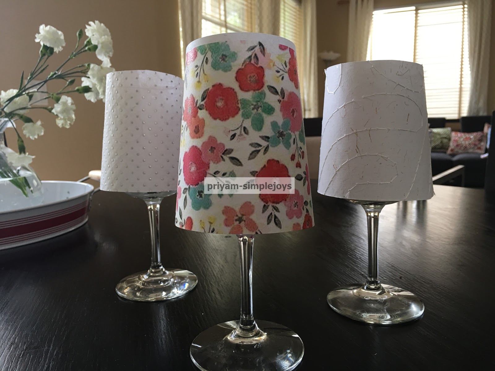 SimpleJoys Wine Glass Candle Lampshades