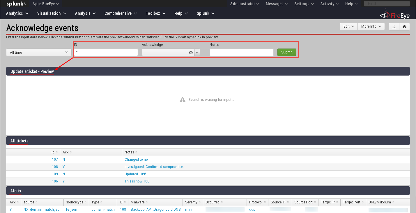 SecuritySynapse Event acknowlegement using Splunk KV Store