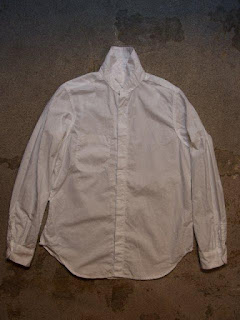 FWK by Engineered Garments "Short Collar Shirt in White 100's Broadcloth" Fall/Winter 2015