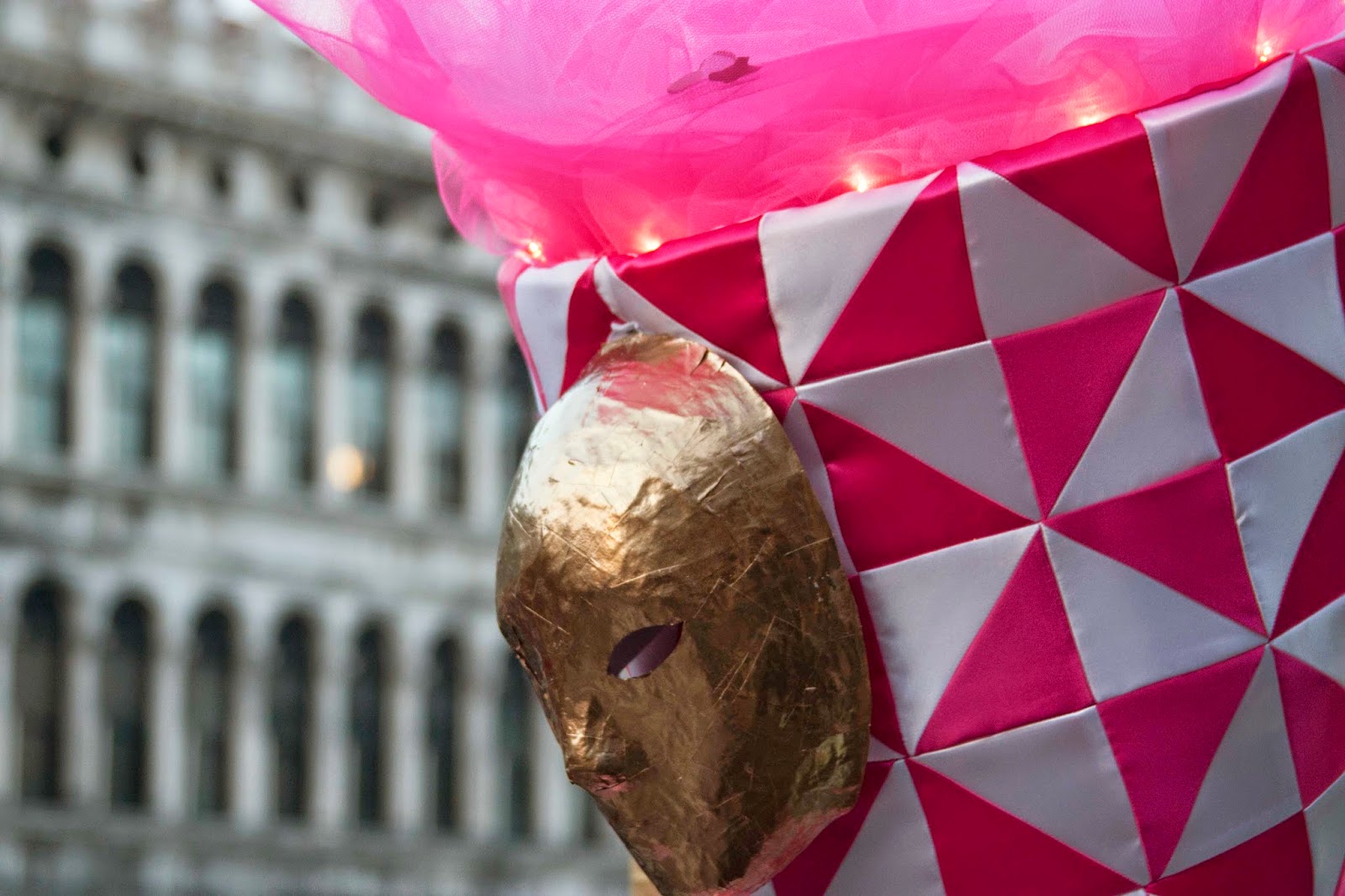 Carnival in Venice: mask on hat