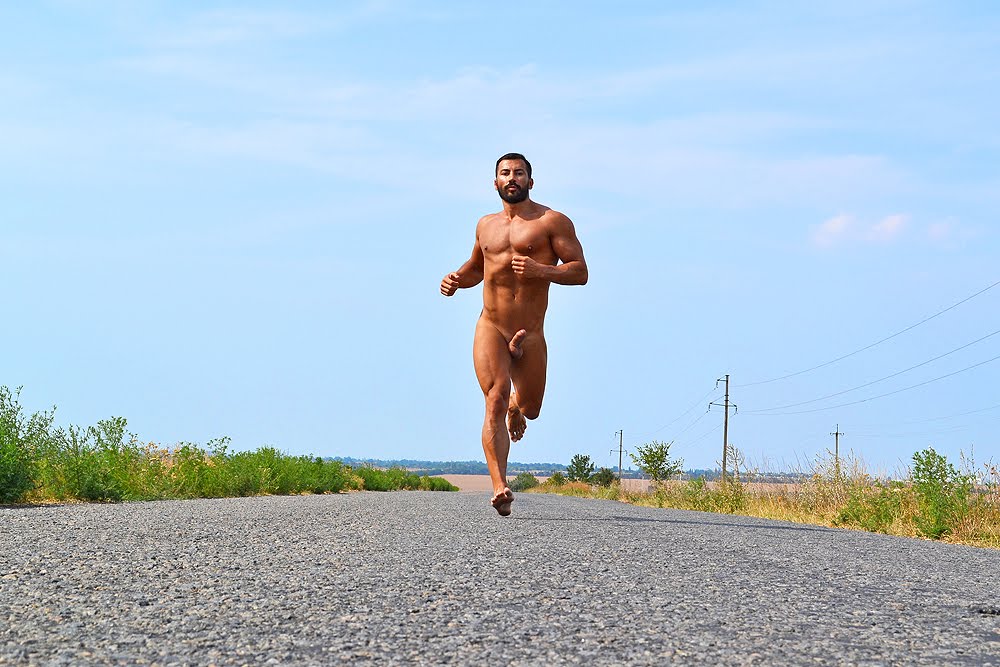 Men Running Nude 43