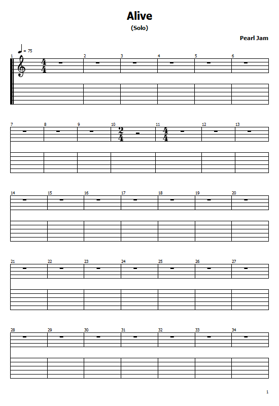 Alive Tabs Pearl Jam. How To Play Alive Pearl Jam Song On Guitar Tabs & Sheet Online