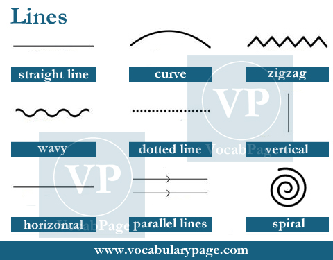 vocabularypage com shapes and lines languages line