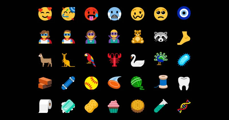 With the latest preview builds (17723 from RS5 and 18204 from 19H1), the Emoji Panel now includes 157 new emojis