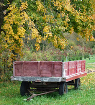 Hay Wagon In Autumn