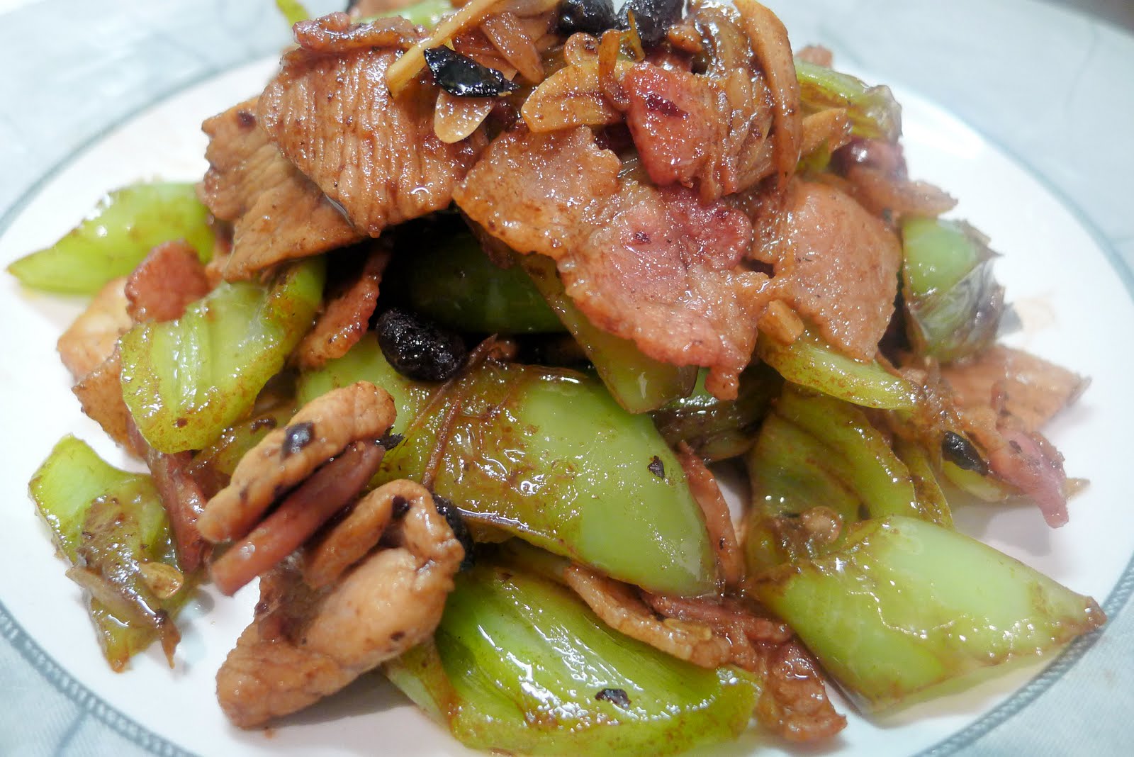 Culinary Adventures in London: Farmhouse stir-fried pork with green ...