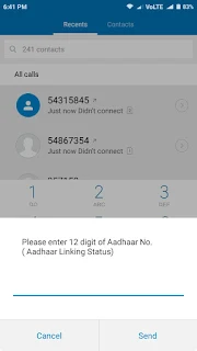 Enter You 12 digits, Aadhaar Card number