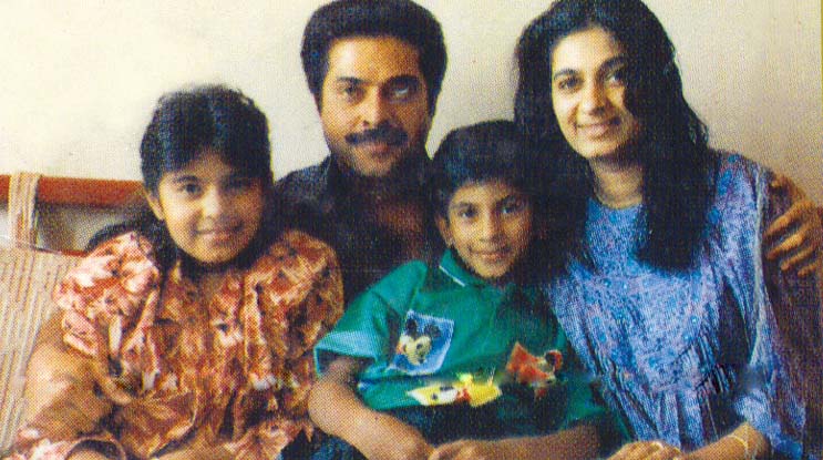 Malayalam Actor Mammootty with Wife Sulfath, Daughter Surumi & Son Dulquar Salman | Malayalam Actor Mammootty Family Photos | Real-Life Photos