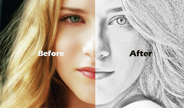 How To Apply Photoshop Line Art Effect To Create Pencil Sketch For