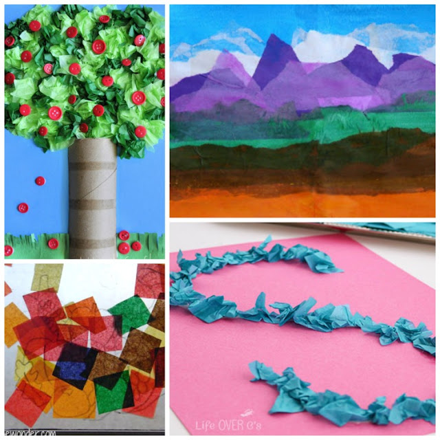 Beautiful Tissue Paper Crafts For Kids What Can We Do With Paper And Glue