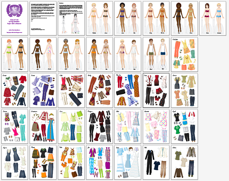 Paper Doll School New Paper Doll School yearbook!