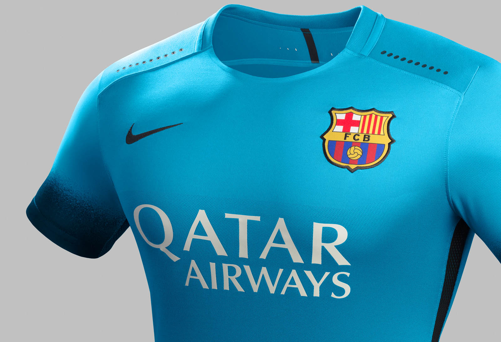 NIKE BARCELONA 2015 AWAY 3RD AUTHENTIC JERSEY NEON GREEN