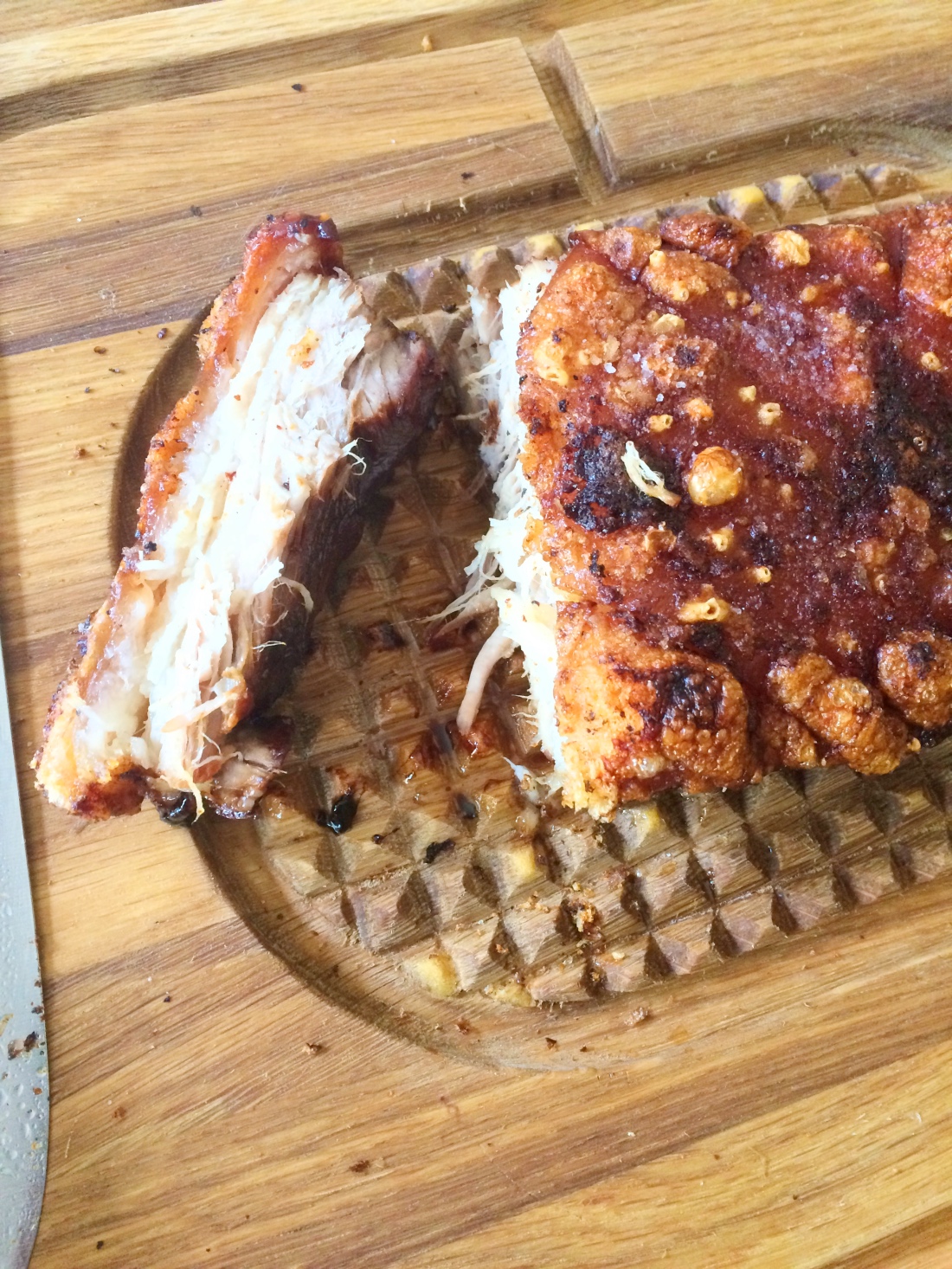 Slow Roast Pork Belly Blue Sky and Bunting