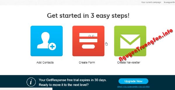 Hướng dẫn đăng ký sử dụng GetResponse làm Email Marketing