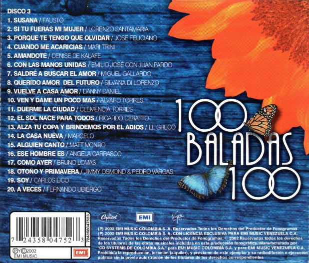 MELODIAS DE COLOMBIA COLECCION DE BALADAS 36 CD'S / 610 TEMAS