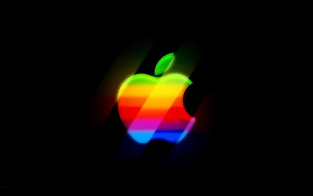 Gekleurde Apple logo