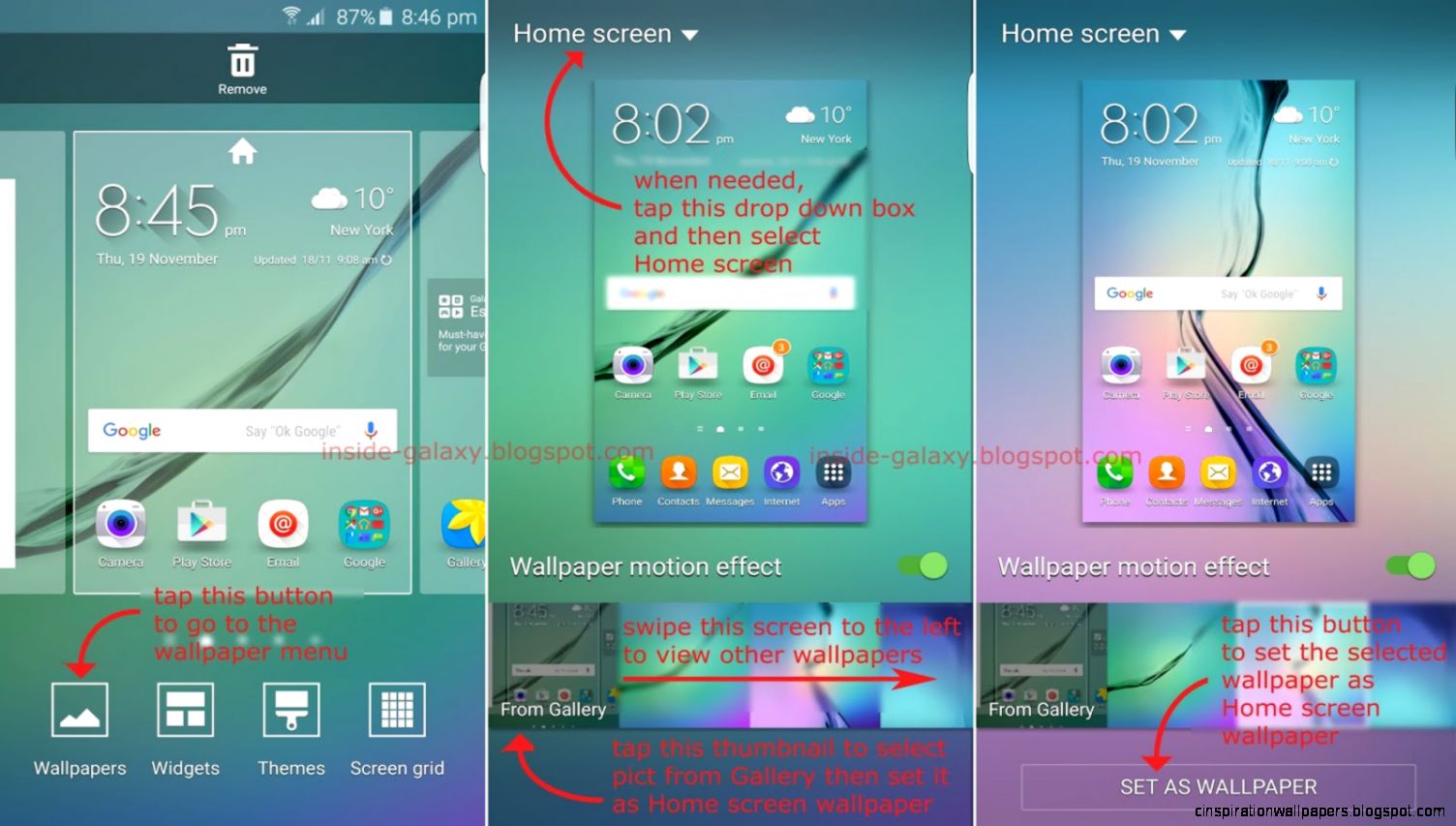 Inside Galaxy Home Screen