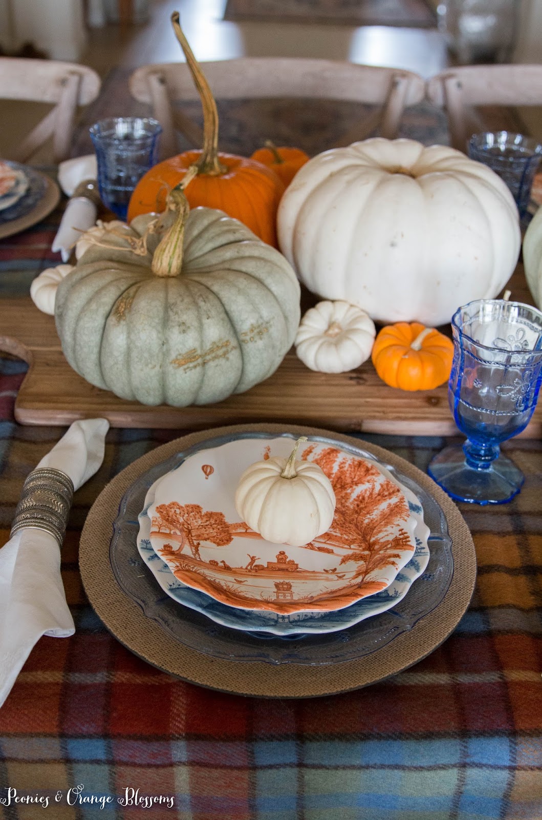 Cozy and Romantic Fall Table Setting - Petite Haus