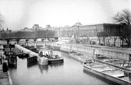 Снимок судоходного шлюза Монне в Париже