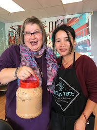 2019,Boba Tree, 100 ounces of Lavender Peach Bubble tea with popping bubbles, Vancouver, WA
