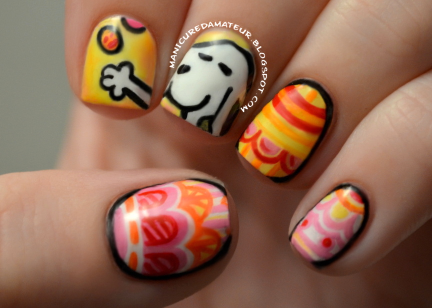The Manicured Amateur: It's Easter Beagle Snoopy Nail Art, Charlie Brown!