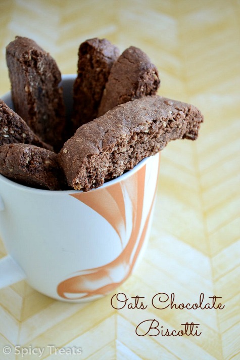 Oats Chocolate Biscotti