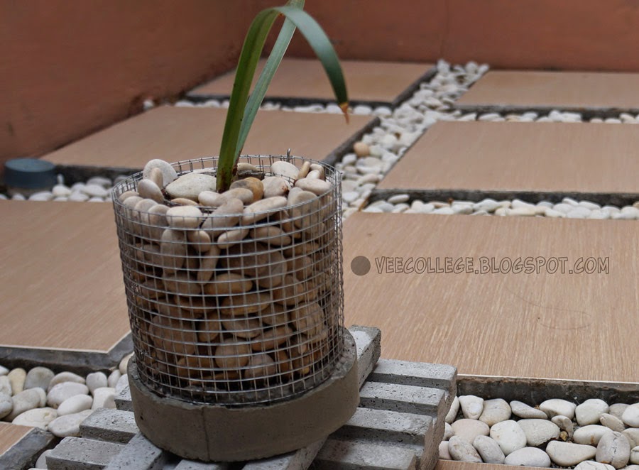 Membuat Pot  Bunga  Menggunakan Kawat dan Batu Kampus Virtual