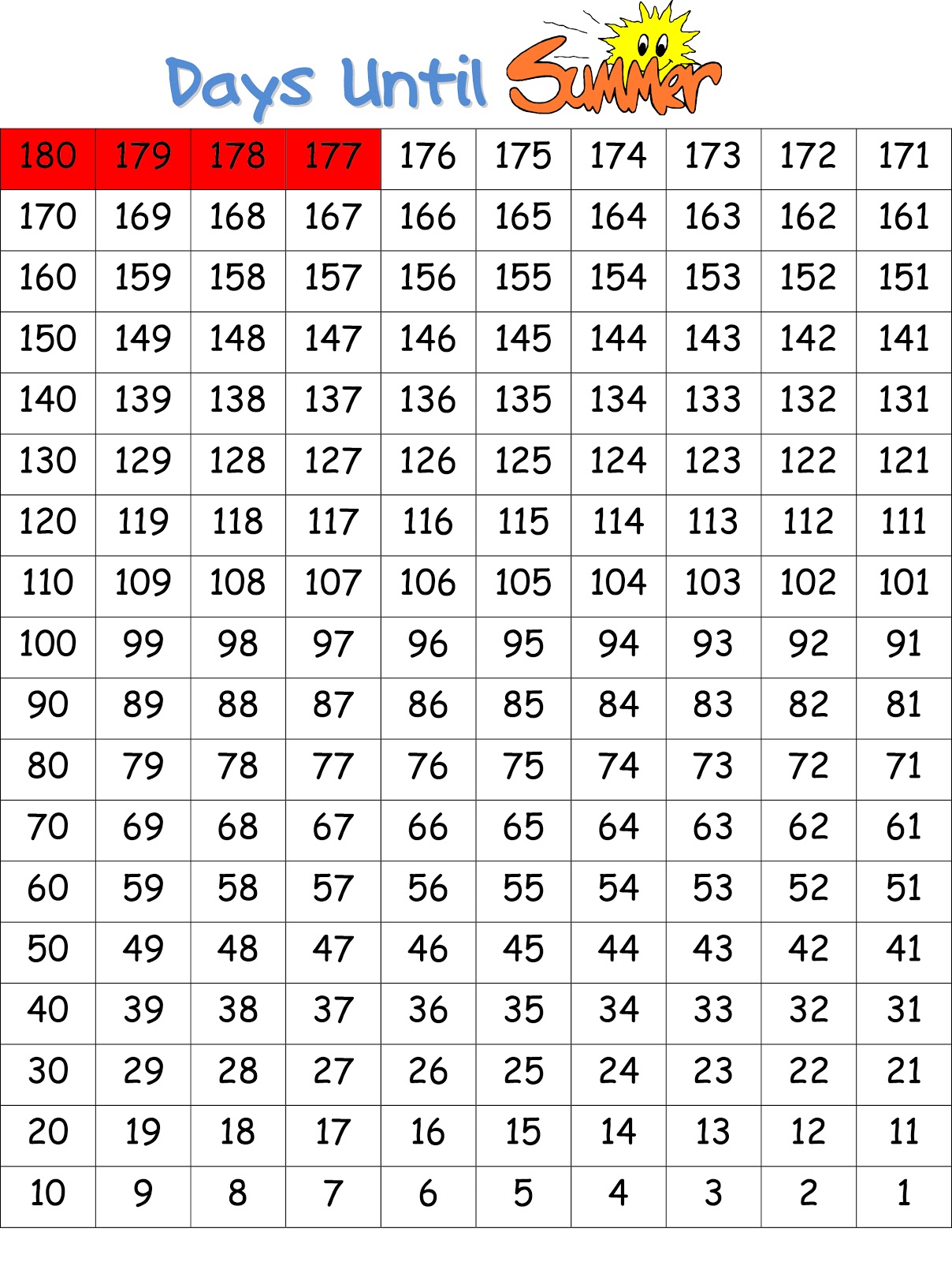 180 Days From February 5 2024 180 Day Printable Countdown - Printable Templates