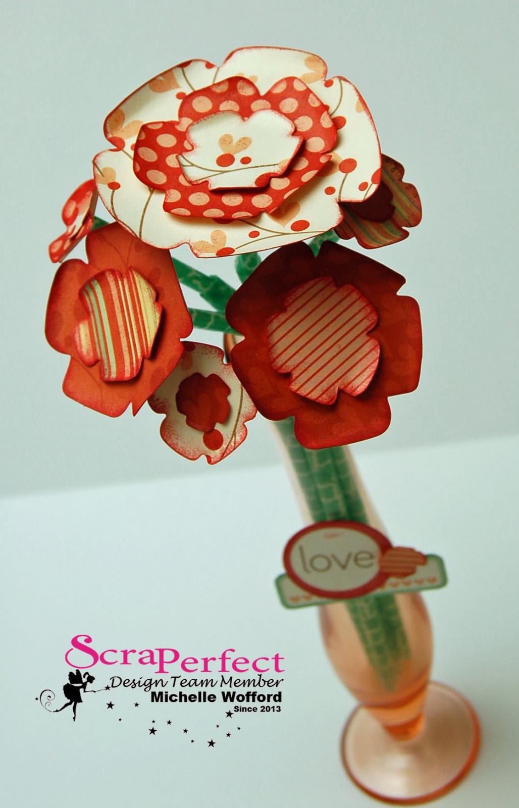 ScraPerfect How to Make a Homemade Paper Flower Valentine's Bouquet