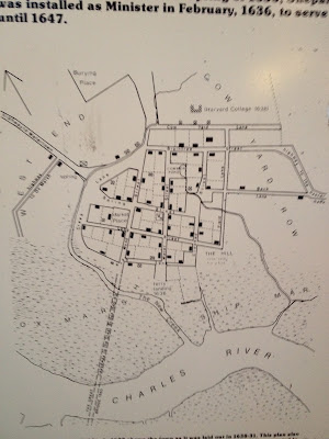 Map of Early Cambridge, Harvard and Oyster References. 