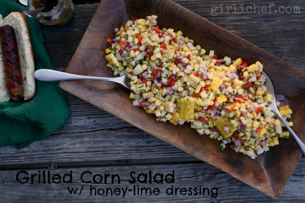 Grilled Corn Salad w/ Honey Lime Dressing