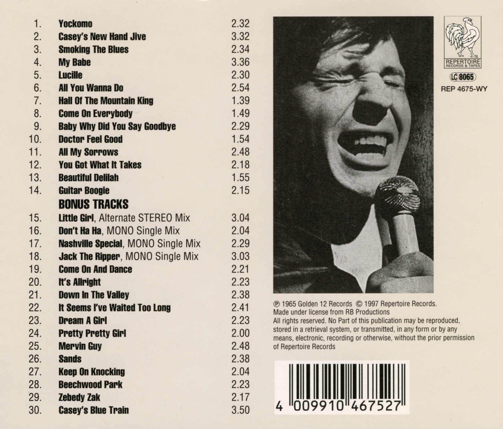 SIXTIES BEAT Casey Jones and the Governors