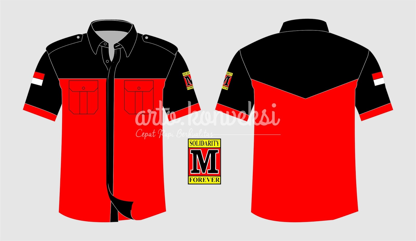 Free 6713+ Template Vector Desain Kemeja Pdl Polos